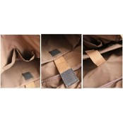 10PL Plecak VINTAGE 3 płótno-skóra naturalna A4 Kolor: khaki